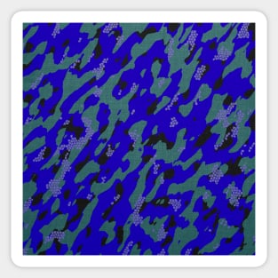 Camouflage - Green and Blue Sticker